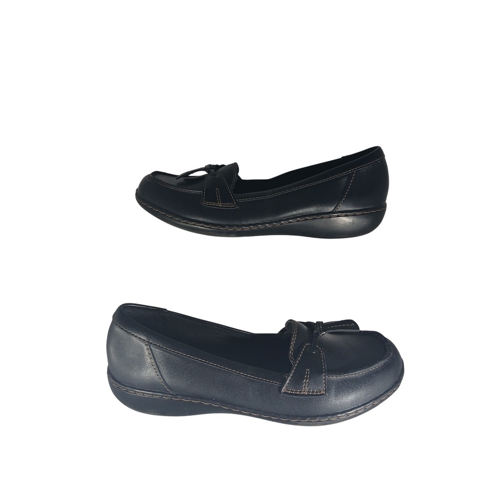 Clarks Loafers 8.5 Black Tassel Slip On Comfort Professional Work Shoes